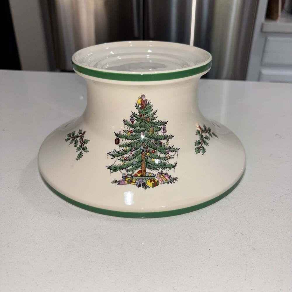 Spode Christmas Tree Pedestal Candle Holder Made in England S3324-A3